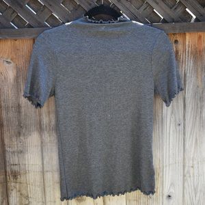 Ribbed Grey Fitted Shirt